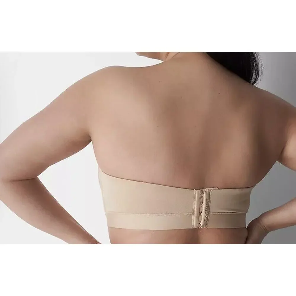 NWT Cacique Womens Comfort Bliss Bra 48DD Lightly Lined Multi Way Strapless Cafe